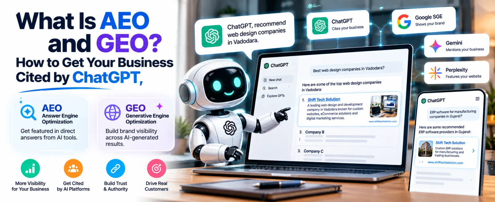 What Is AEO and GEO? How to Get Your Business Cited by ChatGPT, Gemini and Google AI Overviews