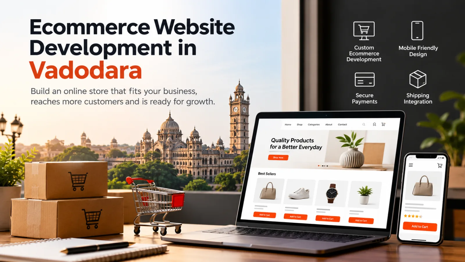 Ecommerce website development in Vadodara for local businesses
