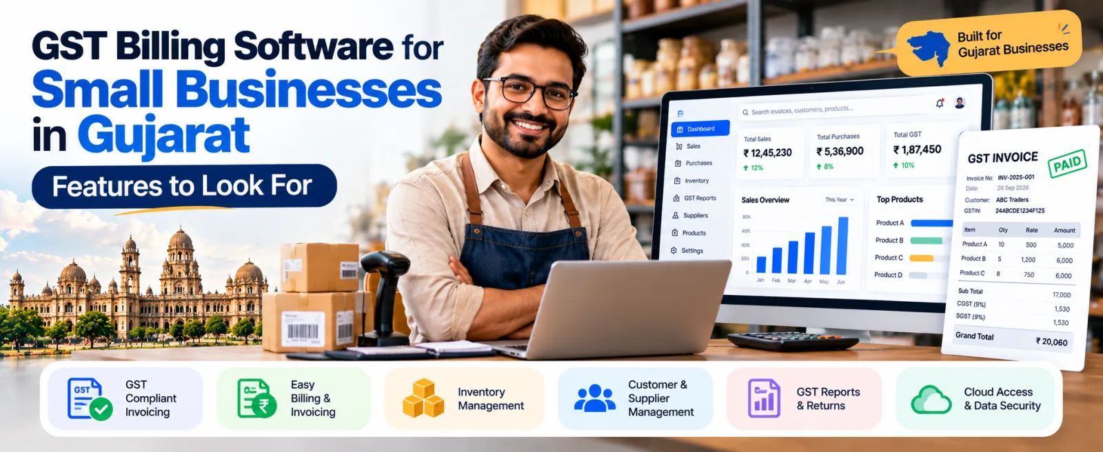 GST Billing Software for Small Businesses in Gujarat: Features to Look For