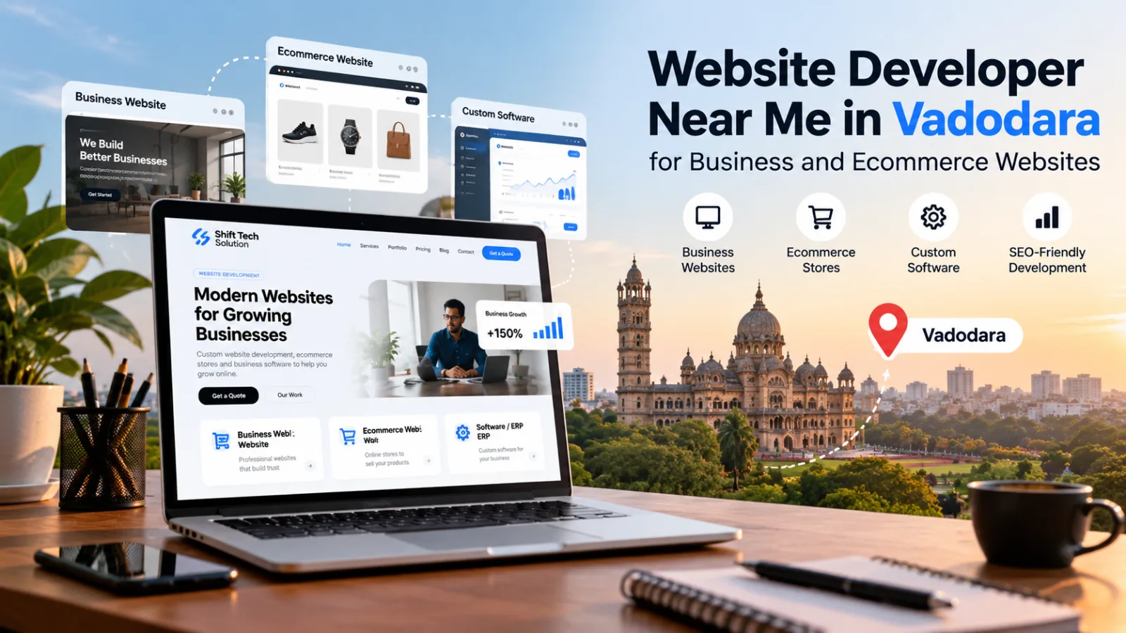 Website developer near me in Vadodara for business and ecommerce websites